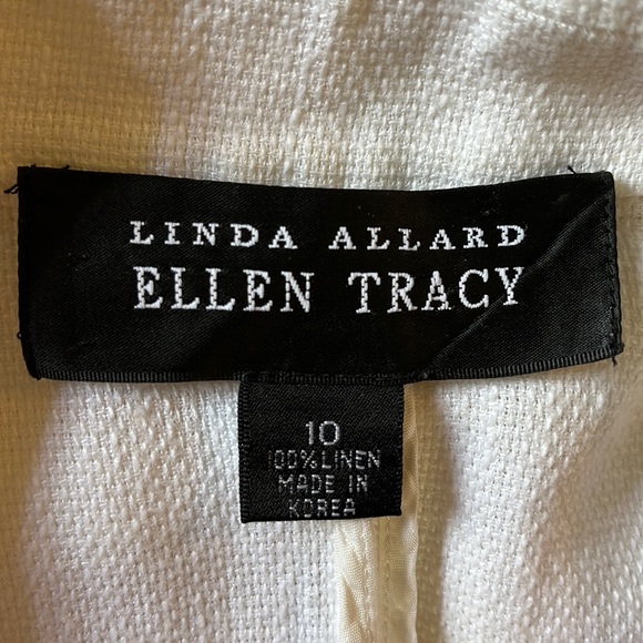 ELLEN TRACY Size 10 Buttonfront Soft Relaxed Blazer 100% Linen LagenLook casual - Picture 9 of 13
